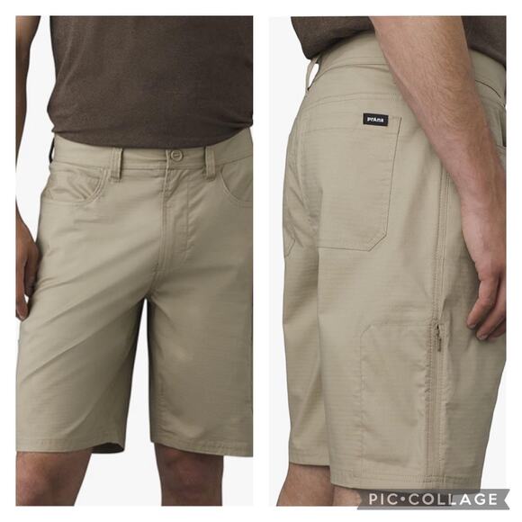 Prana Other - Prana Double Peak Shorts Standard Fit Tan Mens 31
